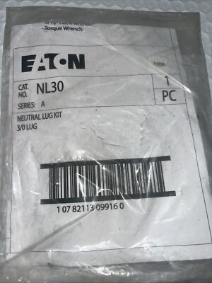 NEW EATON / CUTLER HAMMER NL30 NEUTRAL GROUND 150A 3/0 LUG KIT, Series A, New
