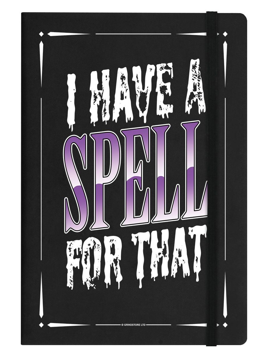 Notebook I Have A Spell For That A5 Hard Cover Black 14x21cm
