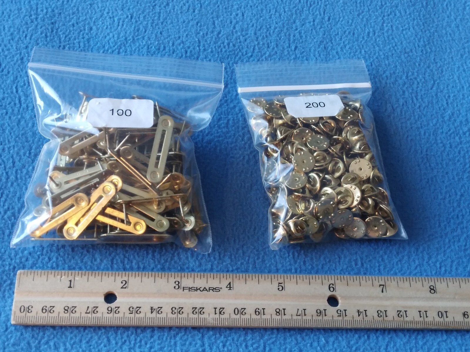 LOT OF 100 - U.S. RIBBON MOUNTING BAR: BASE BAR - BRASS, WITH CLUTCH ...