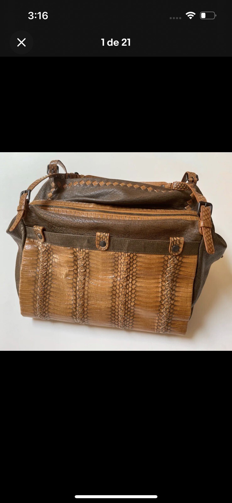 AUTHENTIC BOTTEGA VENETA PYTHON BAG - image 1