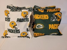 Green Bay Packers Cornhole Bags. Set of 8