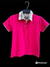 Burberry vintage Pink Nova Check Collar Polo shirt size XL -Youth