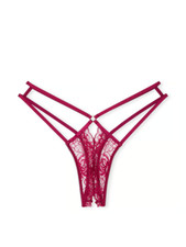 Victoria Secret Lace Crotchless Thong Panty Size XL NWT 18.95