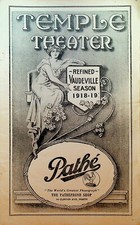 Temple Theater Rochester Program 1918 Vaudeville Marion Harris Blanche Leighton