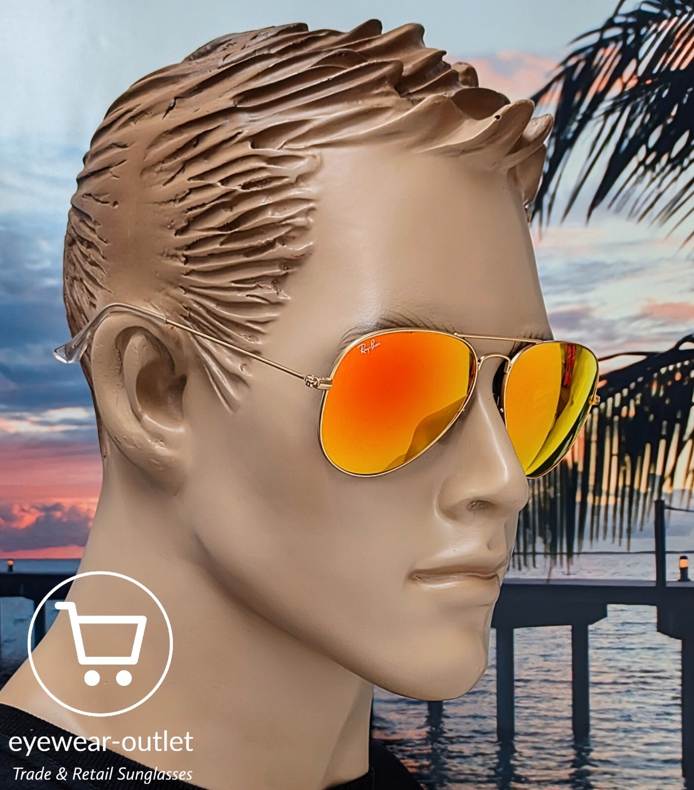 Aviator Sunglasses Occhiali Lenti Arancioni Trasparenti Rb3025 112