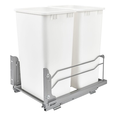 Rev-A-Shelf 53WC-217SG-A Double 35/50 Quart Under Mount Waste Container