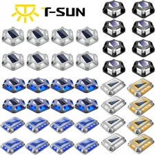 8x Solar LED Deck Road Step Path Light Dock For Outdoor Waterproof Driveway