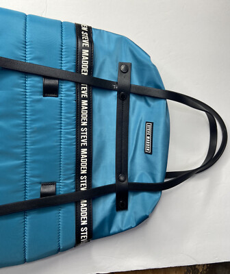 Steve Madden Quilted Bjodah Nylon BackPack Purse - Teal | eBay display picture 1