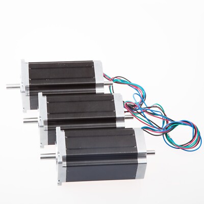 3PCS chrittmotor Nema 23 StepperMotor 425 oz-in 3A Dual Shaft 23HS2430B CNC Kits