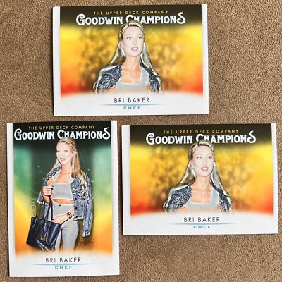 Bri Baker 2021 Upper Deck Goodwin Champions Lot (x3) Chef MasterChef Contestant