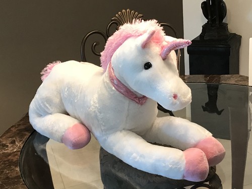 hearthsong large super soft plush dazzle the unicorn stuffed animal