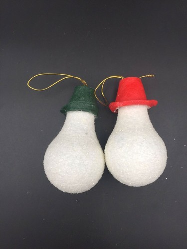 2 bombillas brillantes adorno de Navidad (hechas para bombillas reales) - Imagen 4 de 6