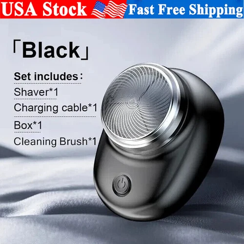 Mini-shave Portable Electric Shaver for Men Razor USB Rechargeable Home Travel - Picture 2 of 7