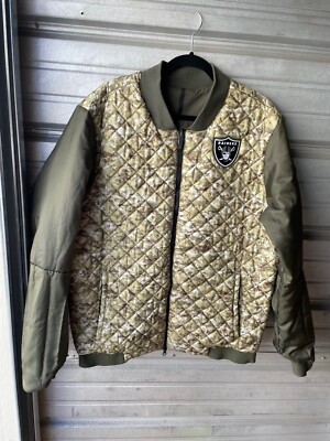 Nike Las Vegas Raiders NFL Salute to Service Reversible Bomber