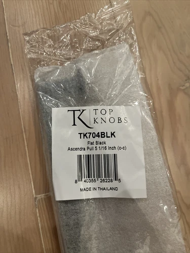 Top Knob Ascendra 5-1/16" TK704BLK Centers Zinc Bar Pull in Flat Black - Picture 4 of 4