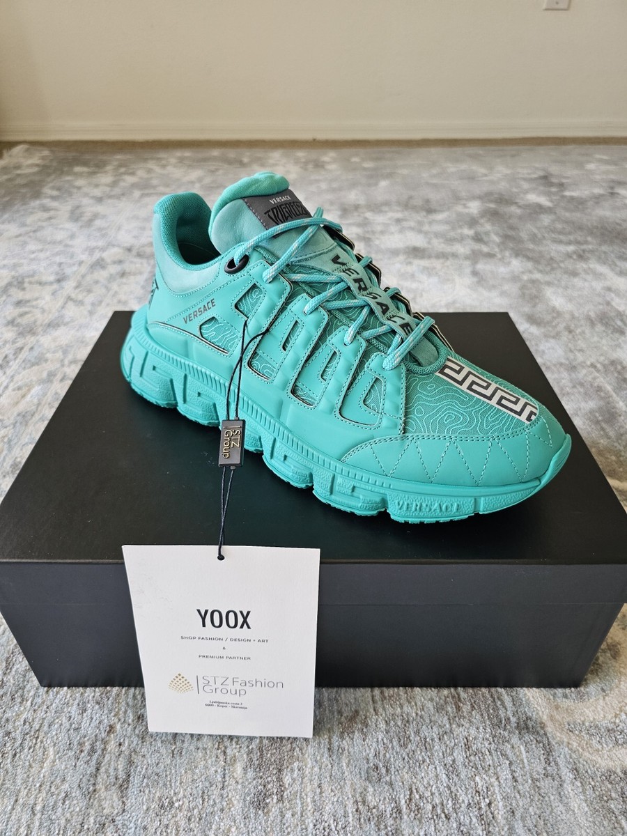 Versace Trigreca Men's Turquoise Sneakers Size 45IT(US 11