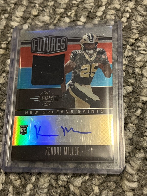 Kendre Miller 2023 Panini Legacy Football Futures RPA /249 RC Saints Patch Auto
