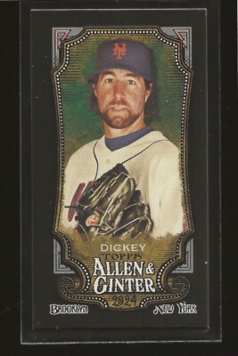 2024 Topps Allen & Ginter R.A. Dickey Black Mini New York Mets (#127)