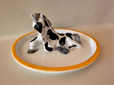 MOTTAHEDEH - Vintage - Made In Italy, Zebra - Oval Shape Trinket Dish