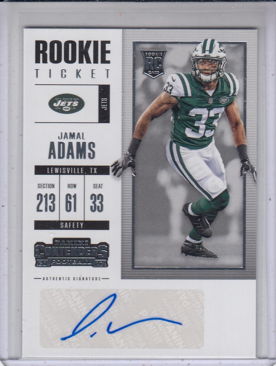 JAMAL ADAMS 2017 Panini Contenders Autograph #107 RC Jets