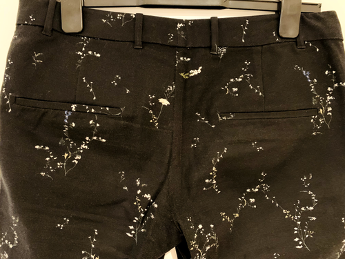 MANGO Suit Size S Black Floral Pants - Picture 4 of 5
