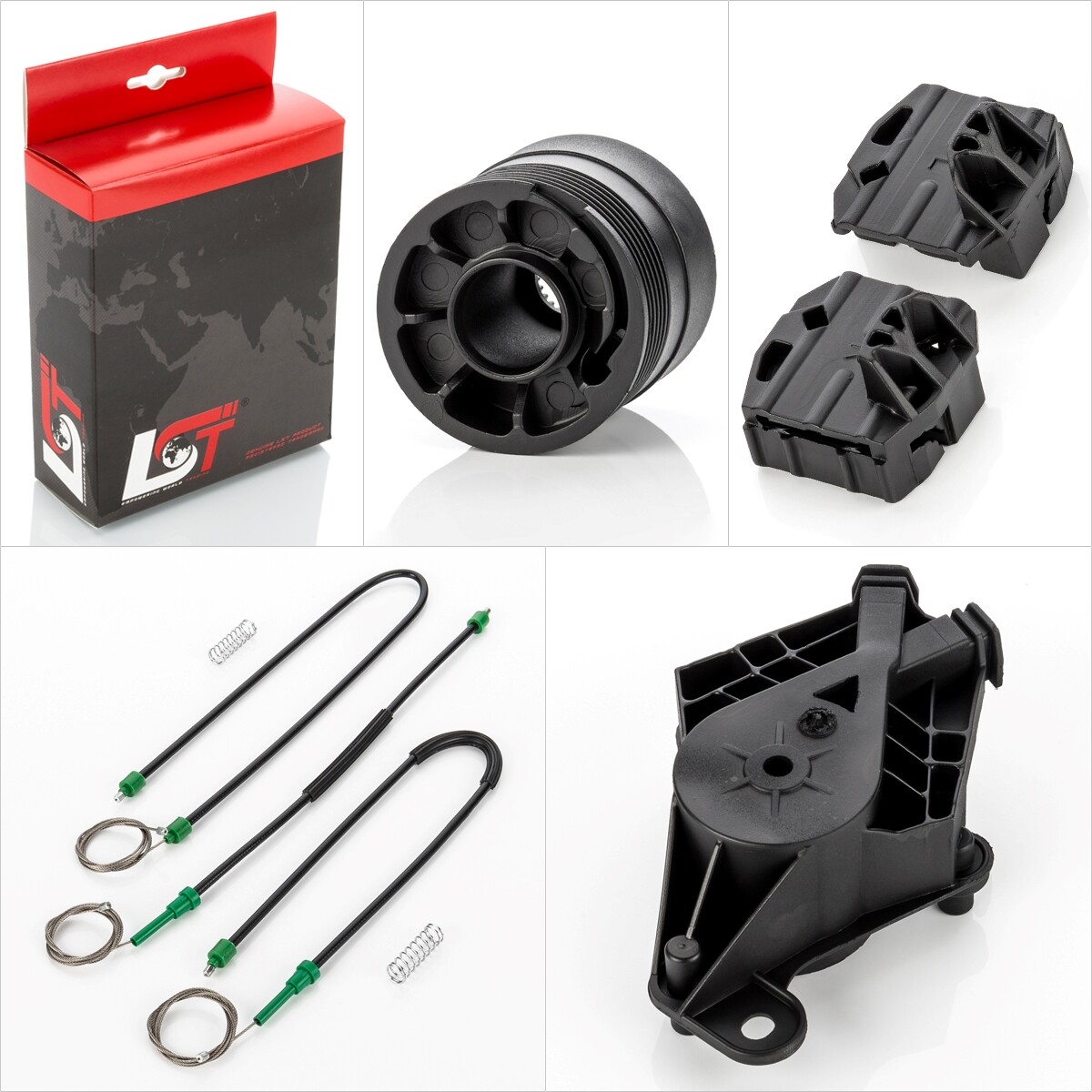Window Regulator Repair Kit Front Right for VW Multivan V VI Transporter T5 T6