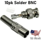 10 pieces of Solder-on type male BNC Connectors with Spring Strain Relief