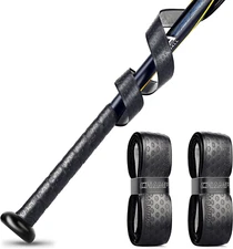 40 Bat Grip Tape(2 Pack) 1.75mm Comfortable and Soft Bat Tapes (Black(2 Pack))