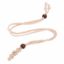 Exclude Stone- 5CM Tribal Interchangeable Macrame Pouch Stone Bag Necklace Rope