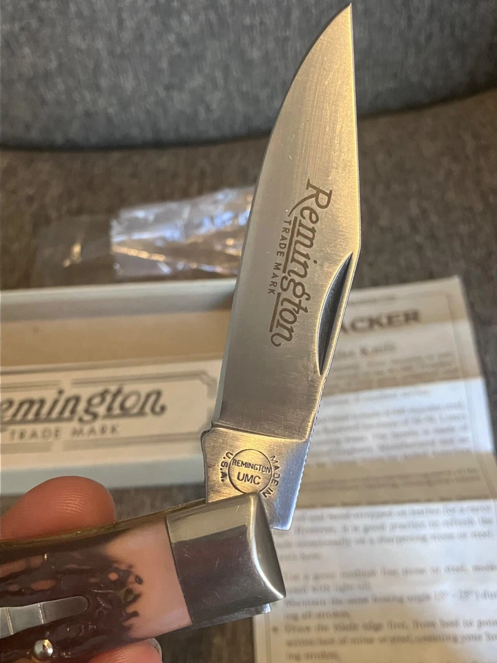 НОВЫЙ ИЗ СТАРЫХ ЗАПАСОВ REMINGTON UMC США DELRIN JUMBO ПУЛЯ ТРАППЕР НОЖ 1990 R1306 LOCKBACK - Изображение 3 из 4