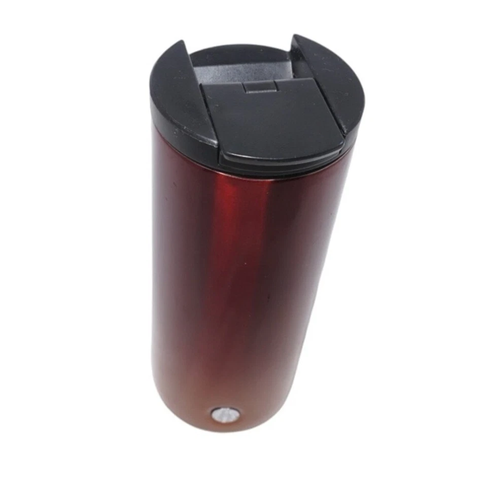 Vaso de vacío Starbucks 2020 rojo ombre degradado dorado acero inoxidable 12 oz Foto 4 de 4