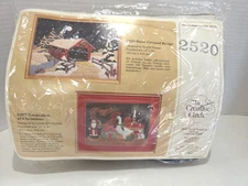 The Creative Circle 2520 Snow Covered Bridge Long Stitch 12"16" NIP