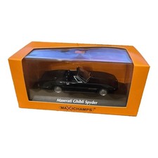 Maxichamps 1:43 Maserati Ghibli Spyder 1969 Black Minichamps Diecast New in Box
