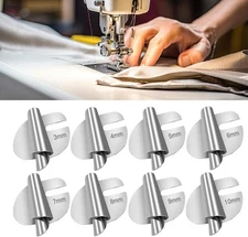 8Pcs Sewing Rolled Hemmer Foot 3/4/5/6/7/8/9/10mm Rolled Hem Presser Foot