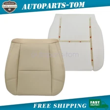 Driver Bottom Leather Seat Cover Tan + Foam Pad For 2009-2014 Cadillac Escalade