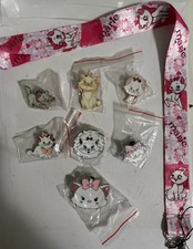 Disney MARIE CATS only Pin lot of 7 W/ Marie Lanyard