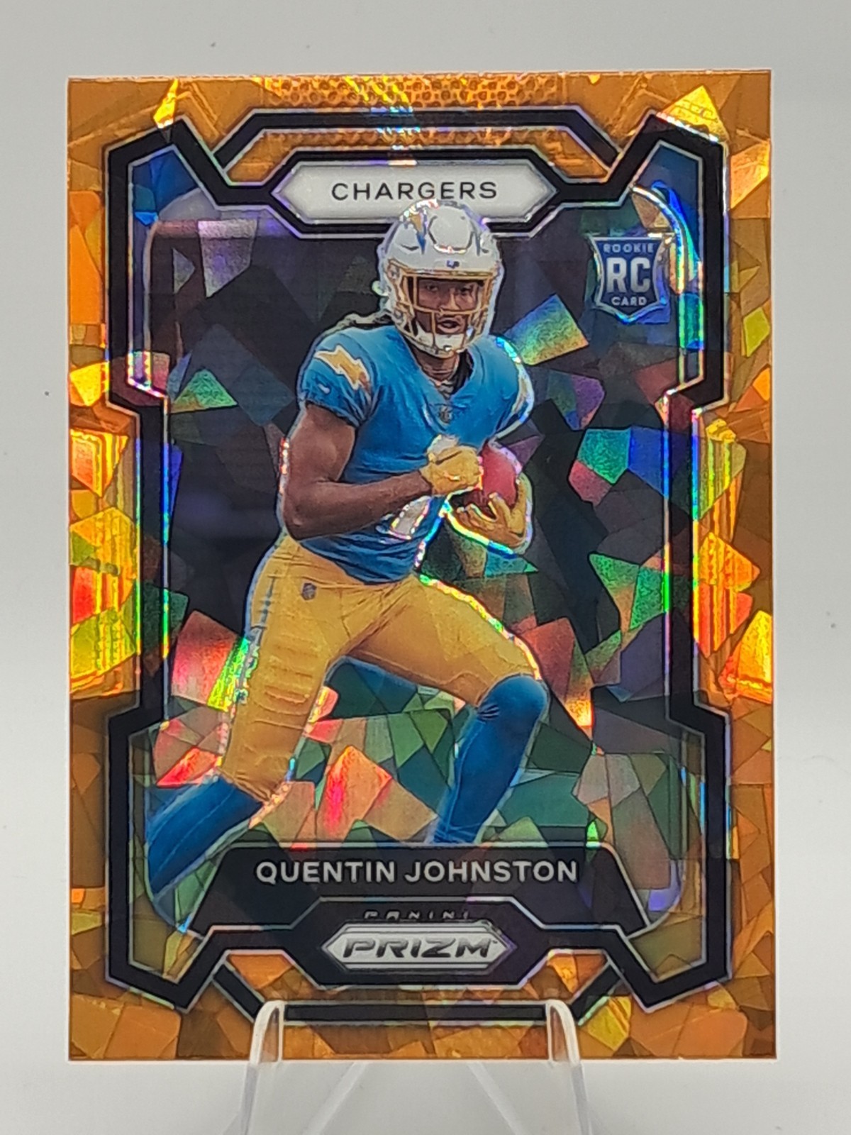 2023 Panini Prizm Quentin Johnston #353 Orange Ice