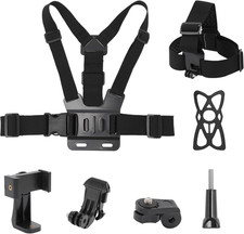 Mobile Phone Chest Strap Harness Mount Head Strap Holder Kit for Pov/Vlog,Cell P