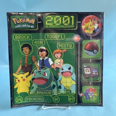 Vintage 2001 Nintendo Pokemon 16 Month Calendar - NEW SEALED | eBay