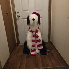 Gemmy Life Size Animated CHRISTMAS Sheepdog Sings Songs Speaks Phrases SEE VIDEO