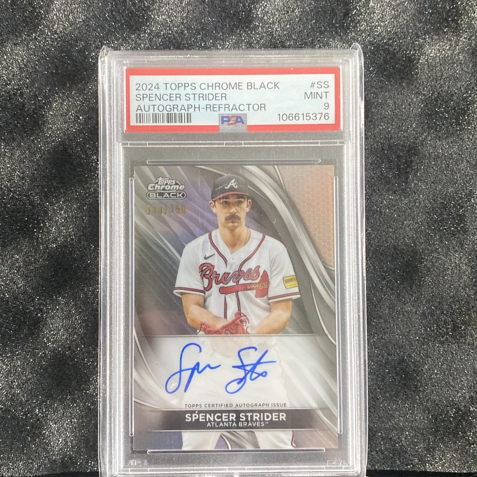 2024 Topps Chrome Black Spencer Strider Refractor Auto #/150 Braves - Image 4 of 4