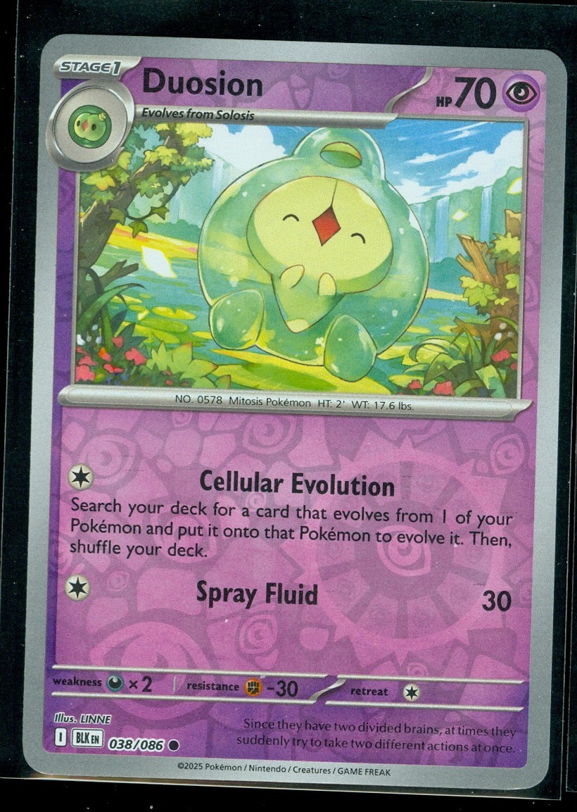 Pokemon DUOSION 038/086 - Black Bolt - Rev Holo - MINT