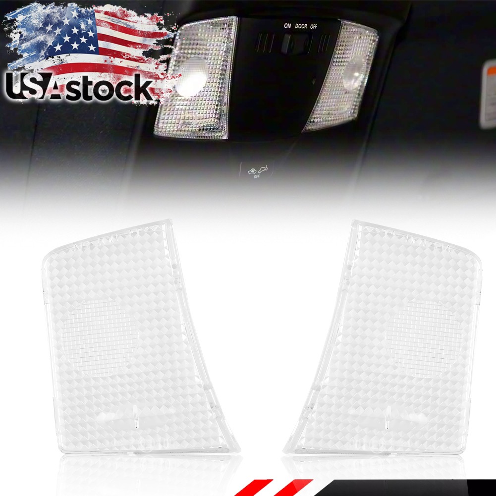 2PCS Clear Roof Overhead Center Map Reading Light Lens For 2009-2015 Nissan GTR