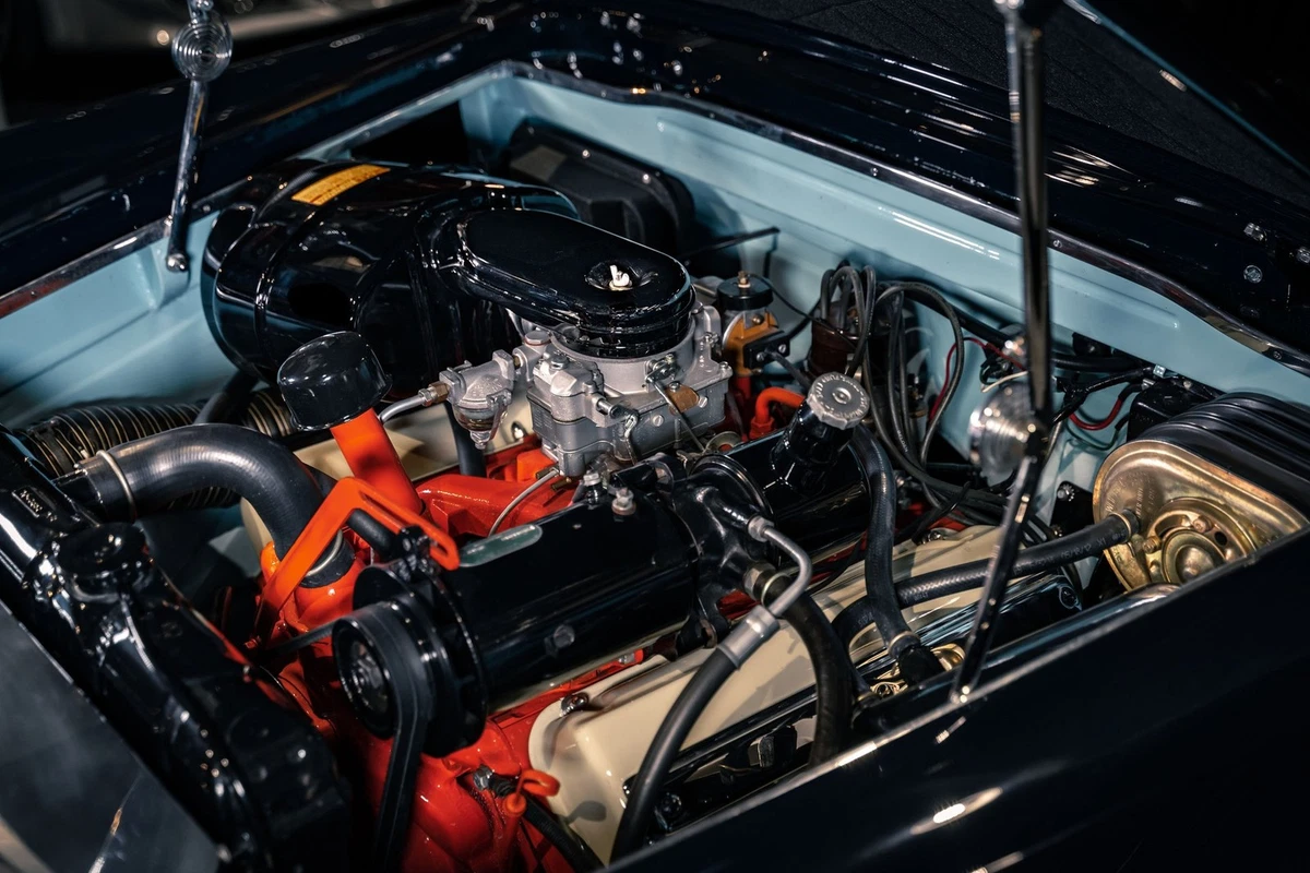 This luxe convertible features a 315 cubic inch Hemi V-8