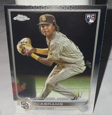 CJ Abrams 2022 Topps Chrome Update USC102 Padres Rookie Debut Card. rookie card picture