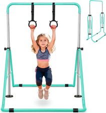 Gymnastics Bar for Kids, Adjustable Height Gymnastic Horizontal Bars, Folding Ex