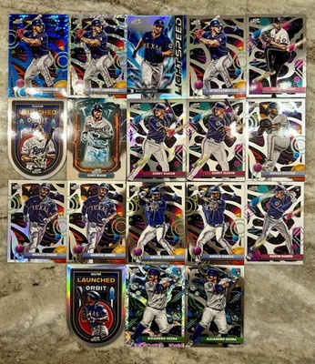 2025 Topps Cosmic Chrome Rangers (18) Card Lot: Langford/99-Seager-Beltre-Ozuna+