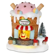 Light-Up Gingerbread Village House Christmas Decor – Ice Cream Chalet 