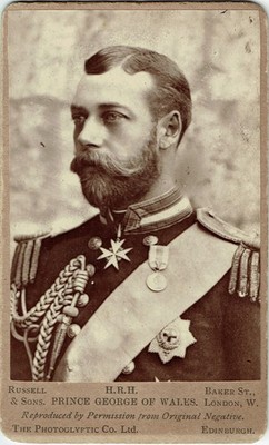 CDV Russel & Sons Portrait von Prinz George of Wales Herzog von York Prinz von Wales