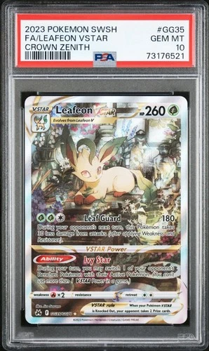 Pokémon TCG Leafeon VSTAR GG35/GG70 Crown Zenith Ultra Rare PSA 10